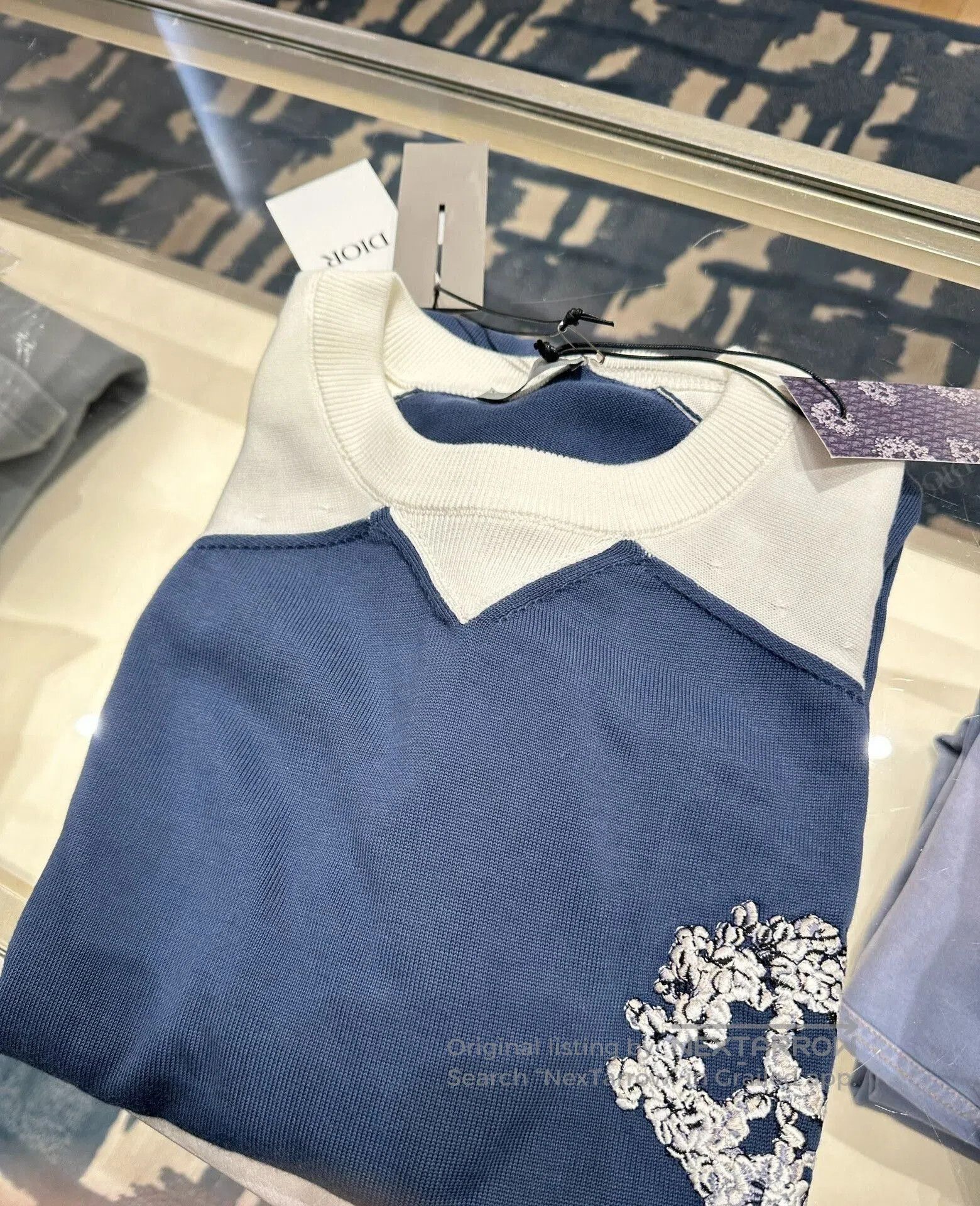 Dior Dior X Denim Tears Knit Short Sleeve Shirt. Size US L / EU 52-54 / 3 - 5 Thumbnail