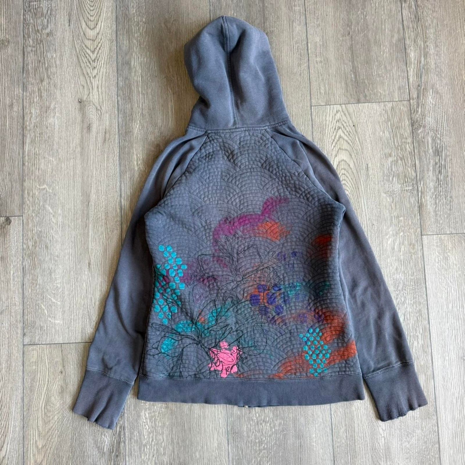 Other Vintage y2k roxy fleece lined quilted surf hoodie Size L / US 10 / IT 46 - 6 Thumbnail
