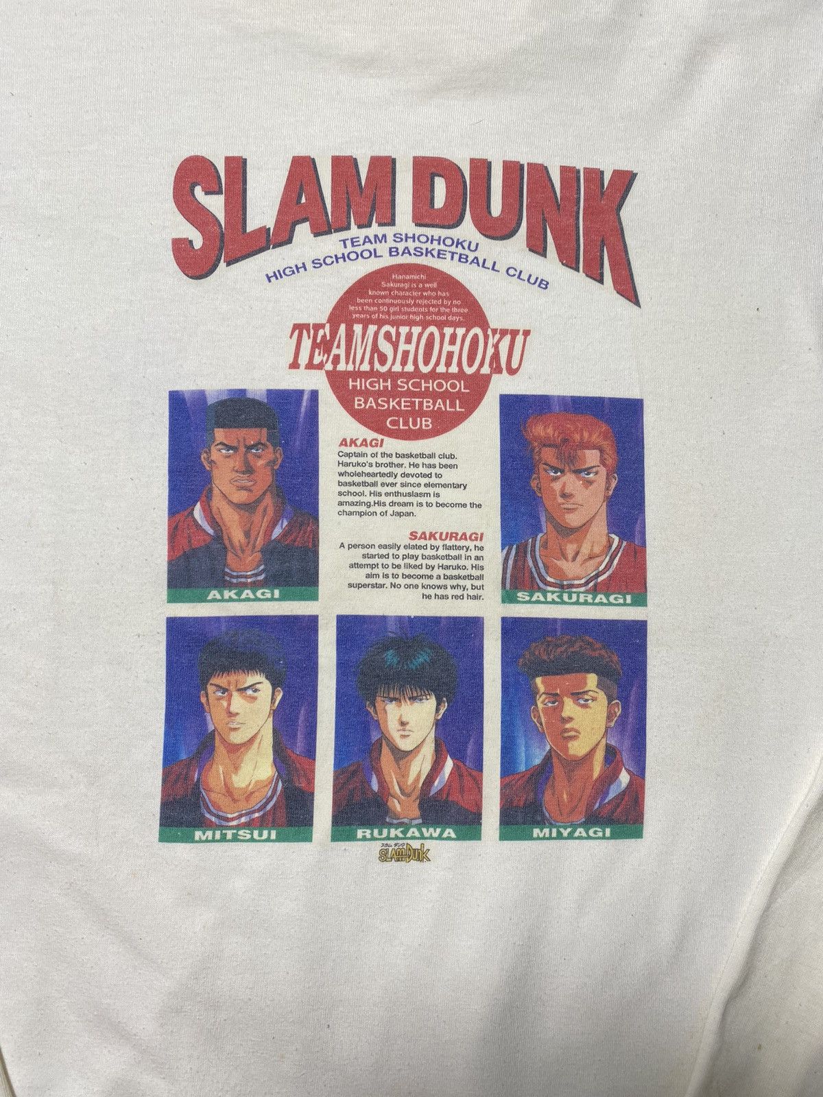 Anime Slamdunk Shohoku Vintage Tee Size US M / EU 48-50 / 2 - 2 Thumbnail