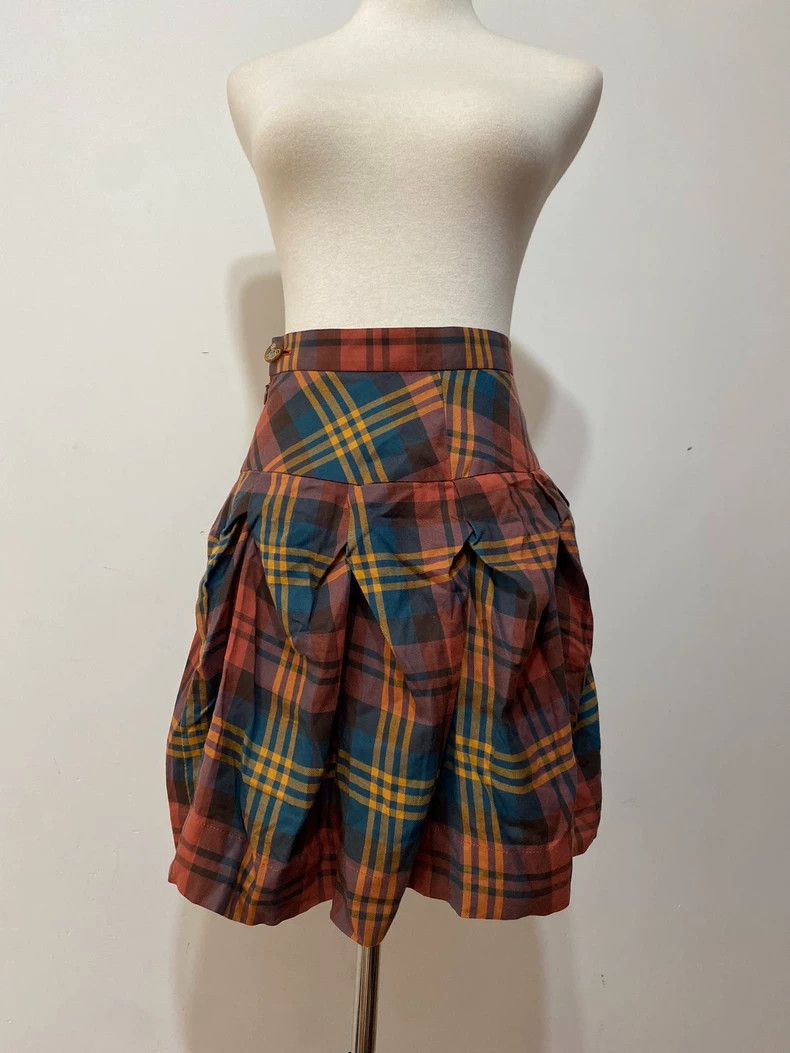 Vivienne Westwood Vivienne Westwood size1 Saturn checkered irregular skirt Size 26" / US 2 / IT 38 - 1 Thumbnail