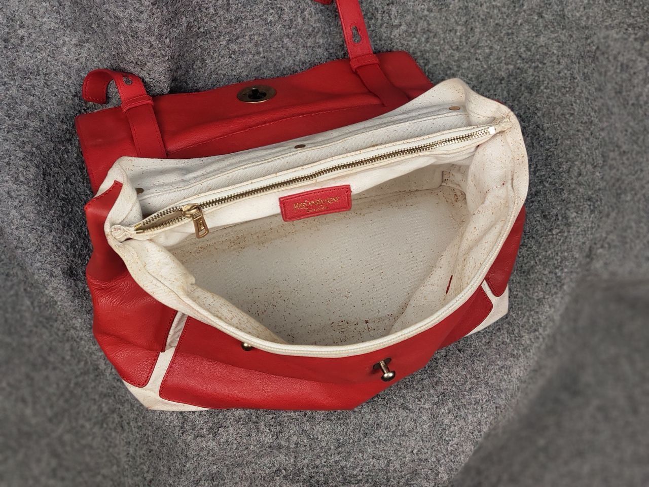 Yves Saint Laurent Yves Saint Laurent YSL Muse Two Hand Bag Red Leather Satchel Size ONE SIZE - 22 Thumbnail