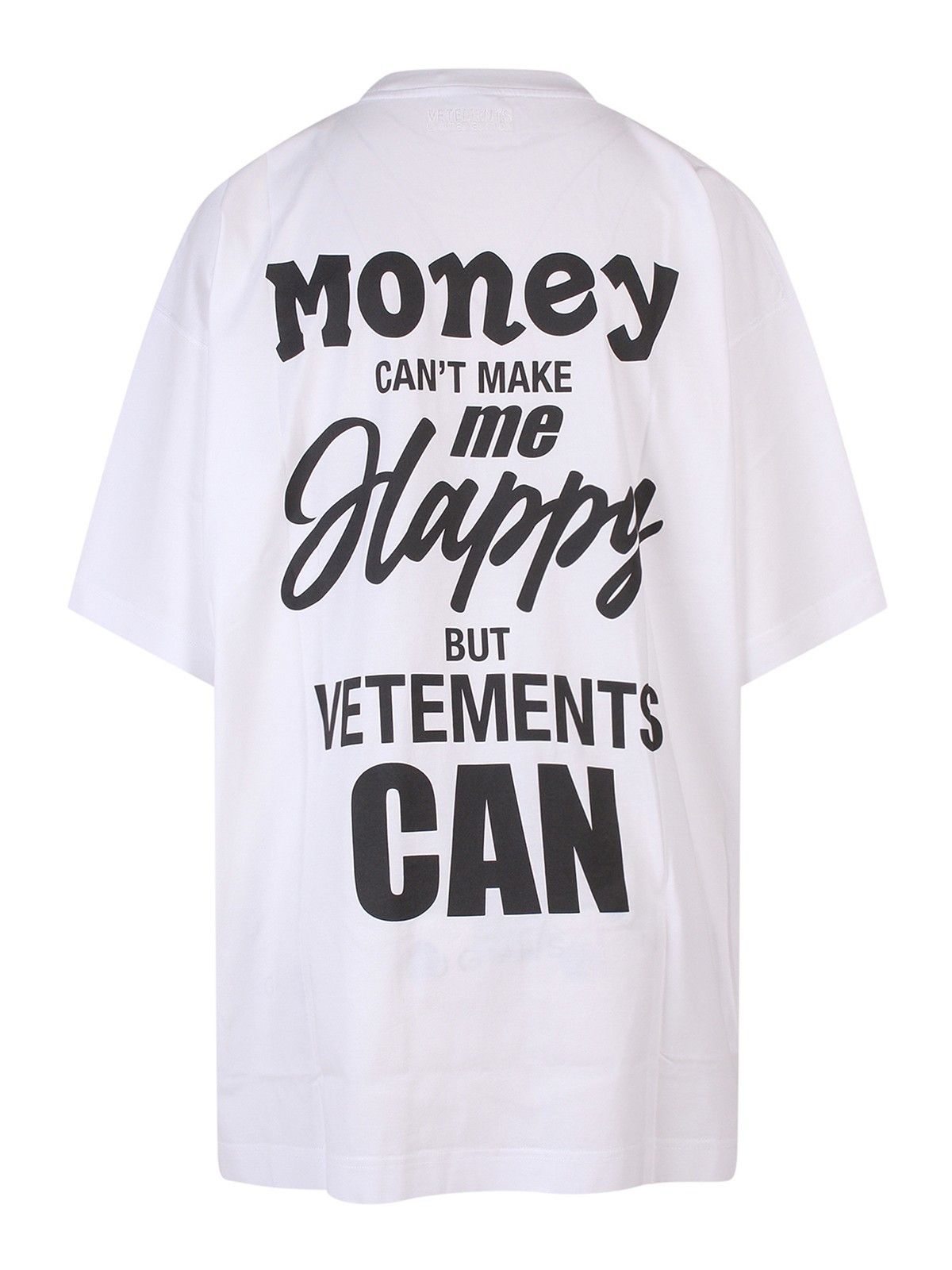 Vetements o1y0924 Oversize T-Shirt in White/Black Size US S / EU 44-46 / 1 - 2 Thumbnail