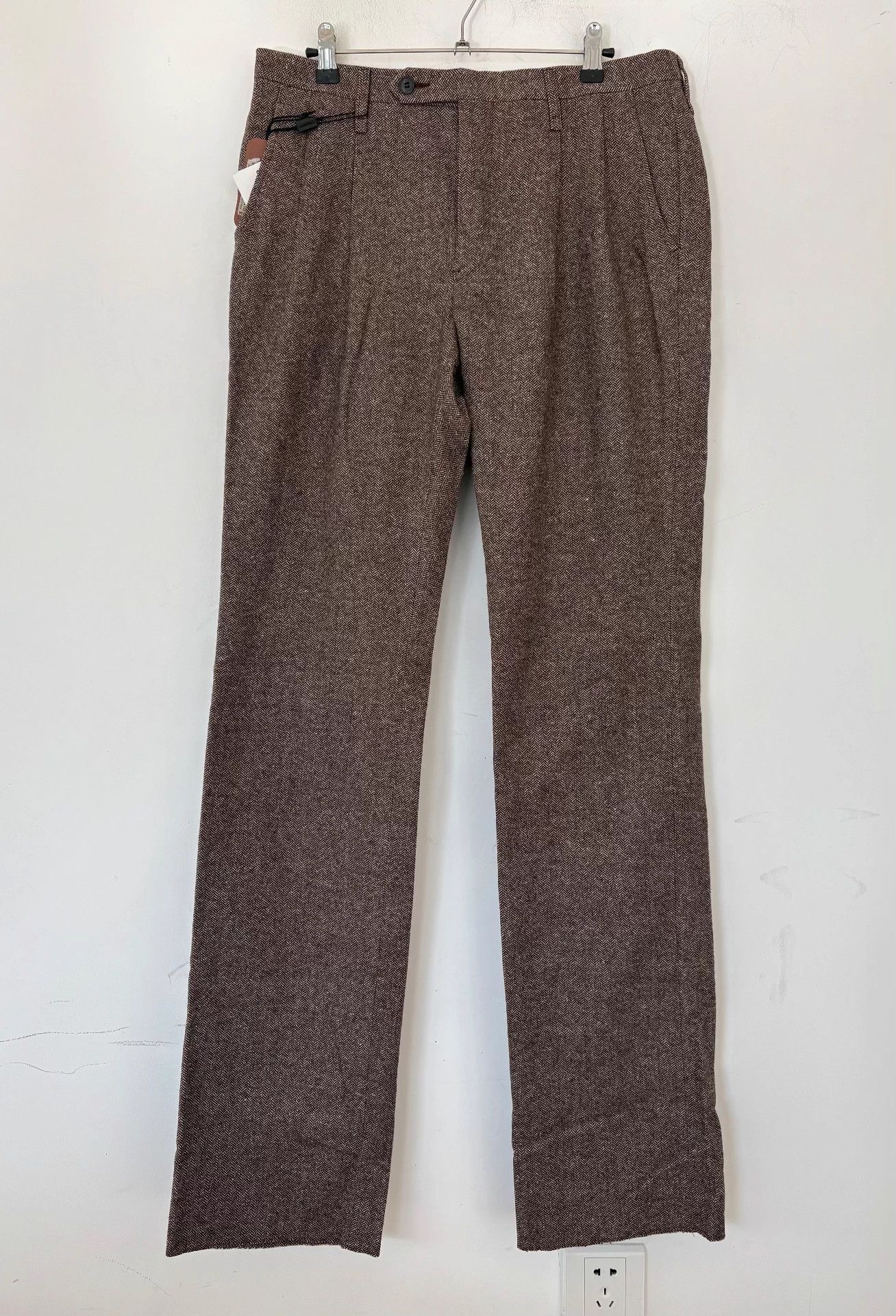 Missoni Missoni Men's Main Line Brown Wool Trousers 50 Color Trim Size US 34 / EU 50 - 1 Thumbnail