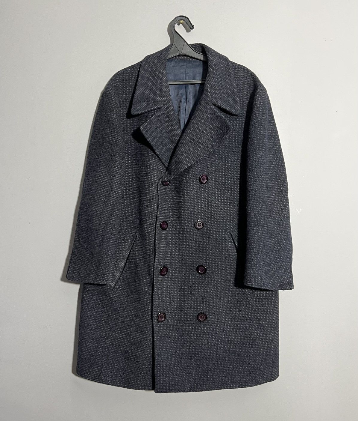 Valentino × Vintage Vintage Valentino Uomo Double-Breasted Wool Coat Jacket Size US L / EU 52-54 / 3 - 1 Thumbnail
