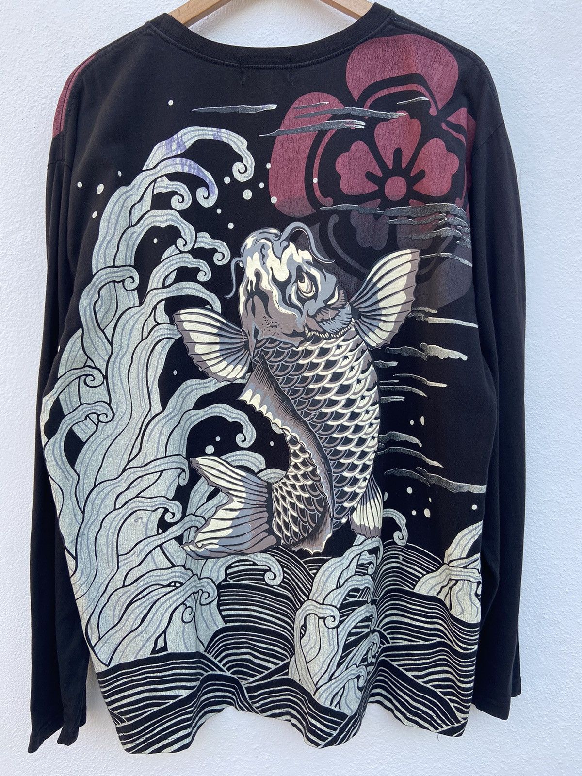 If Six Was Nine 🔥 Japanese Sukajan t shirt Fish Koi Hysteric Glamour Size US XL / EU 56 / 4 - 2 Thumbnail