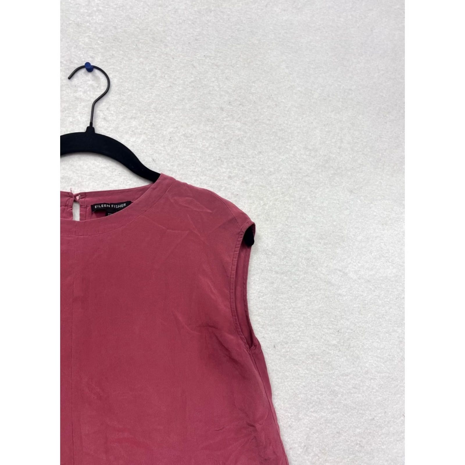 Eileen Fisher VINTAGE Eileen Fisher Silk Blouse Sleeveless XS Pink Womens Top 100% Silk Sleeveless XS Pink Silk Blouse Womens Shirt Size XS / US 0-2 / IT 36-38 - 7 Thumbnail