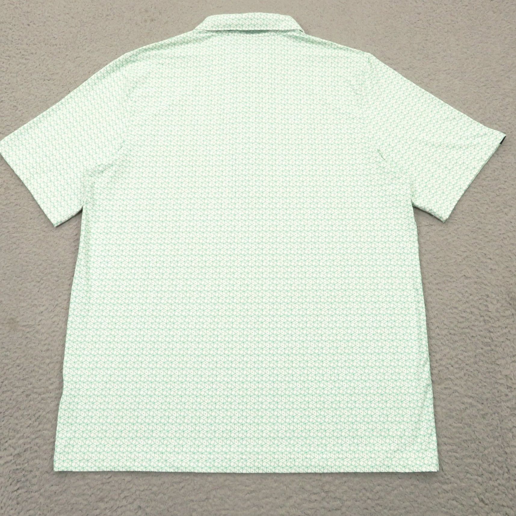 Vintage Criquet Polo Men L White Green 4 Button All Over Print Dice Print Golf Shirt Size US L / EU 52-54 / 3 - 6 Thumbnail