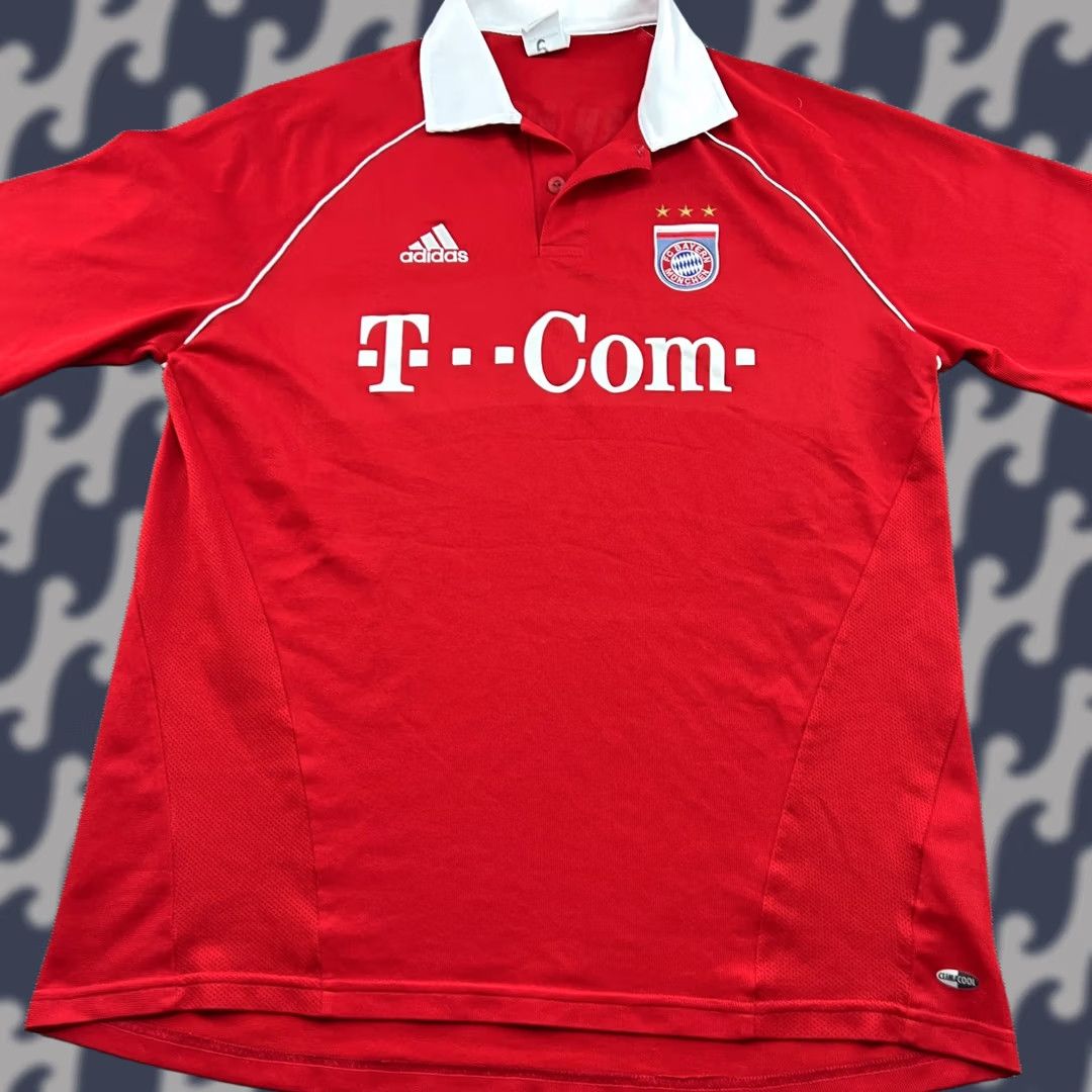 Adidas Bayern Munich 2005 2006 Home Mens XL Adidas Jersey Shirt Shirt Adidas Football Jersey XL Red Mens Size US XL / EU 56 / 4 - 1 Thumbnail