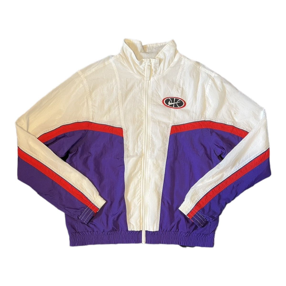 image of Nike Mens Throwback Woven Jacket in White (Size Medium)