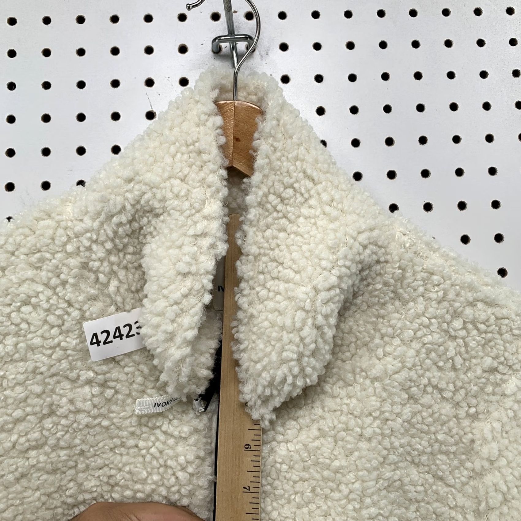 Vintage Ivory Ella Sherpa Jacket Womens XS Ivory Full Zip Elephant Logo S Jacket Size XS / US 0-2 / IT 36-38 - 6 Thumbnail