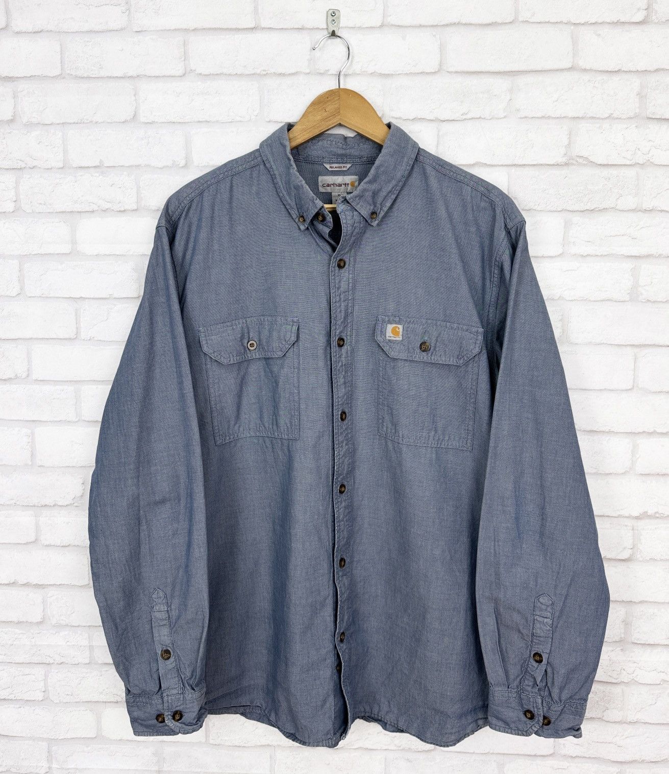 Carhartt Carhartt Vintage Button Ups Shirt Relaxed Fit Size US XL / EU 56 / 4 - 1 Thumbnail