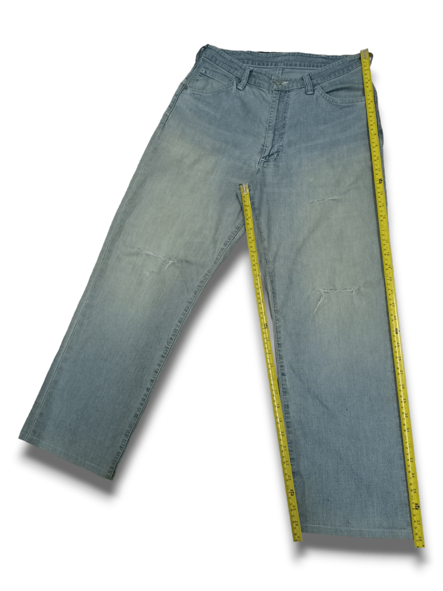 Wrangler Vintage Wrangler Blue Wash Distressed Baggy Jeans 30x27 Size US 30 / EU 46 - 10 Thumbnail