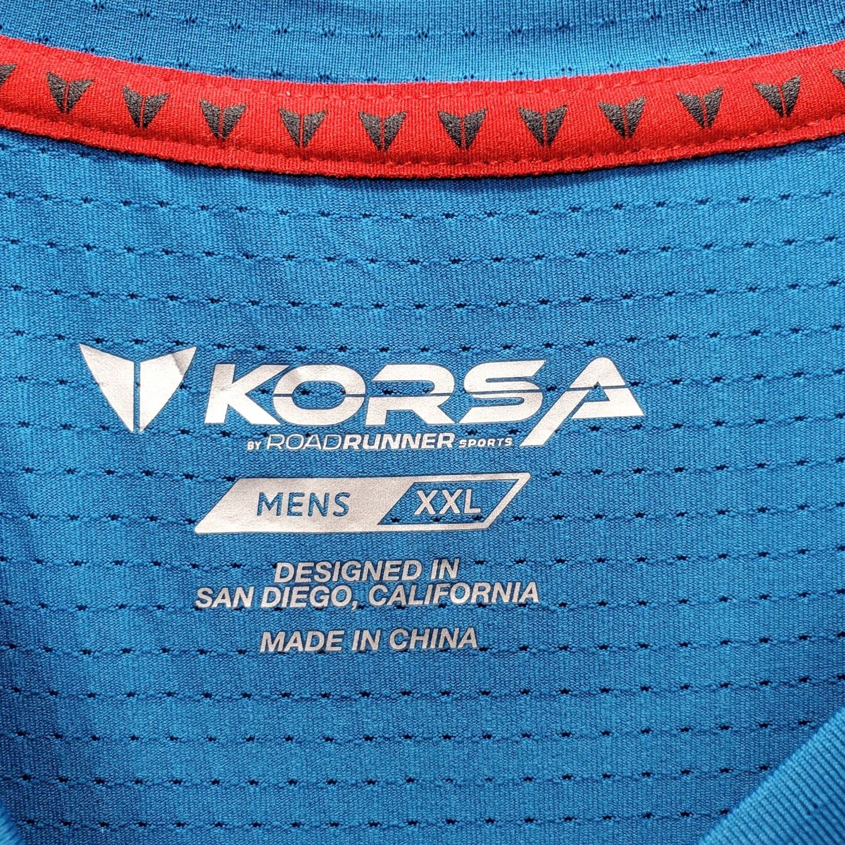 Vintage Road Runner Sports Korsa Running T-Shirt Mens XXL Blue Performance Stretch Shirt Size US XXL / EU 58 / 5 - 5 Thumbnail