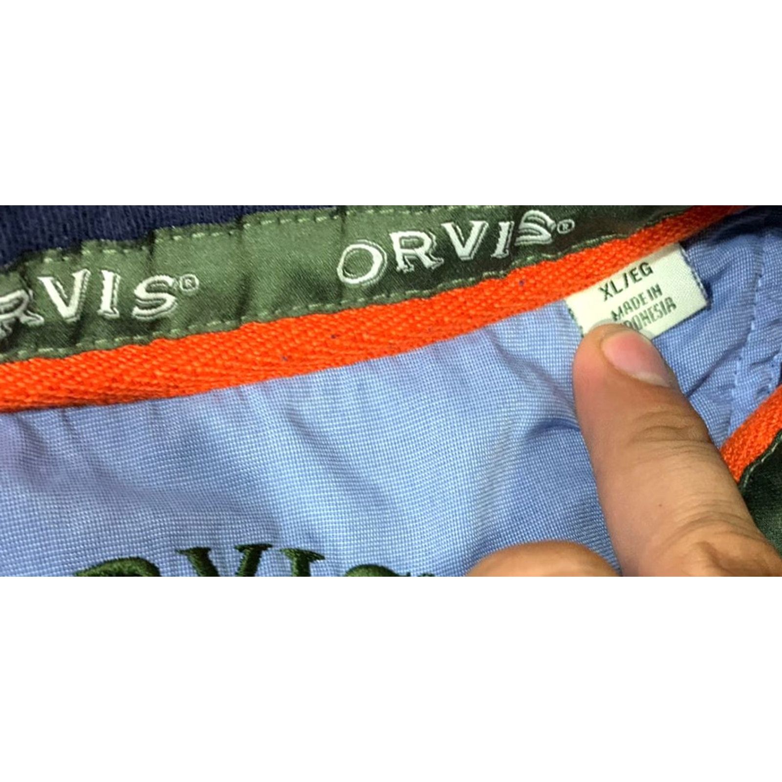 Orvis Orvis Men's 1/4 Zip Blue Cotton Pullover Sweatshirt XL Size US XL / EU 56 / 4 - 4 Thumbnail