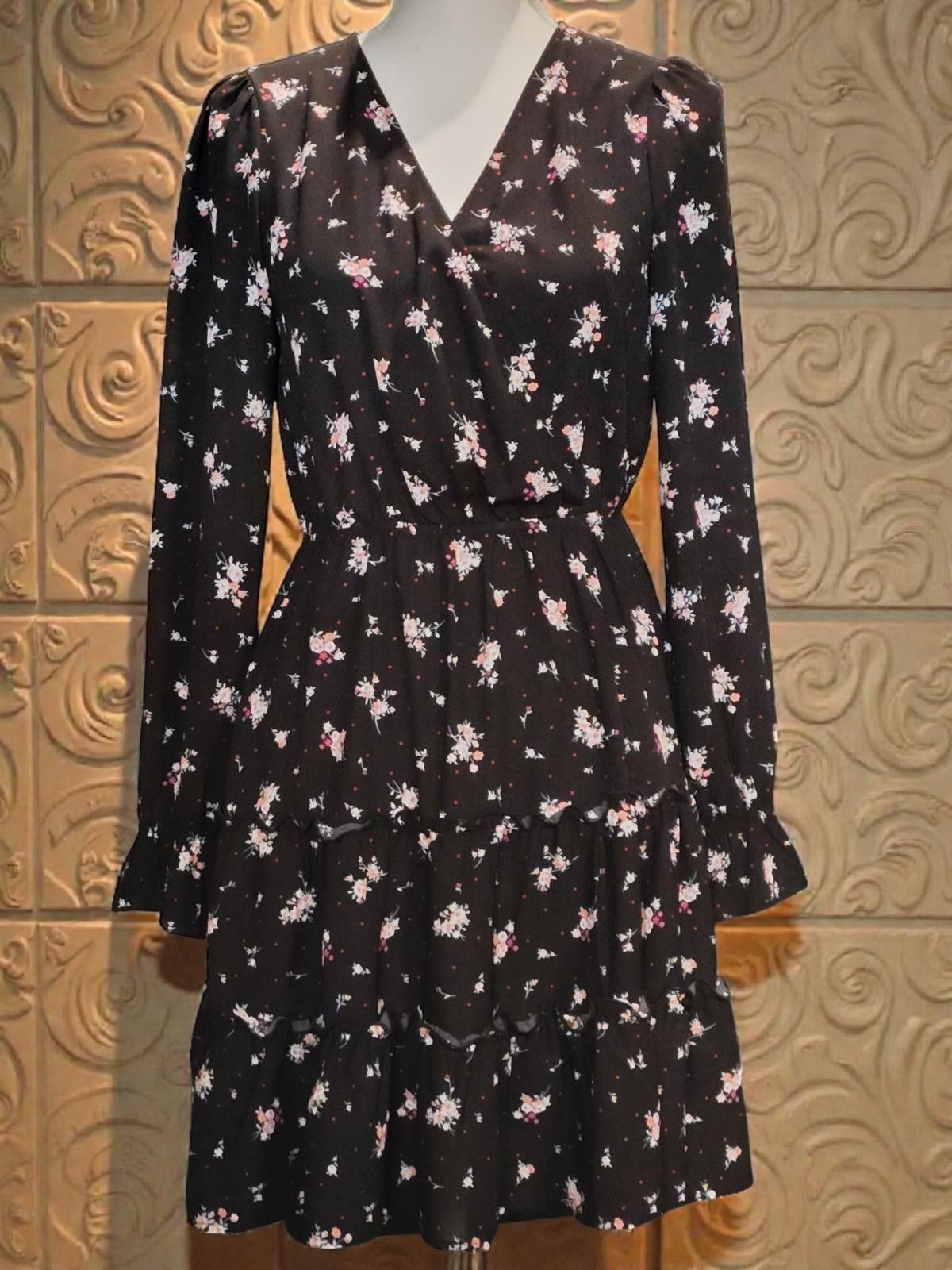 Other Inspired Hearts Floral Print Long Sleeve Dress Medium Size M / US 6-8 / IT 42-44 - 3 Thumbnail