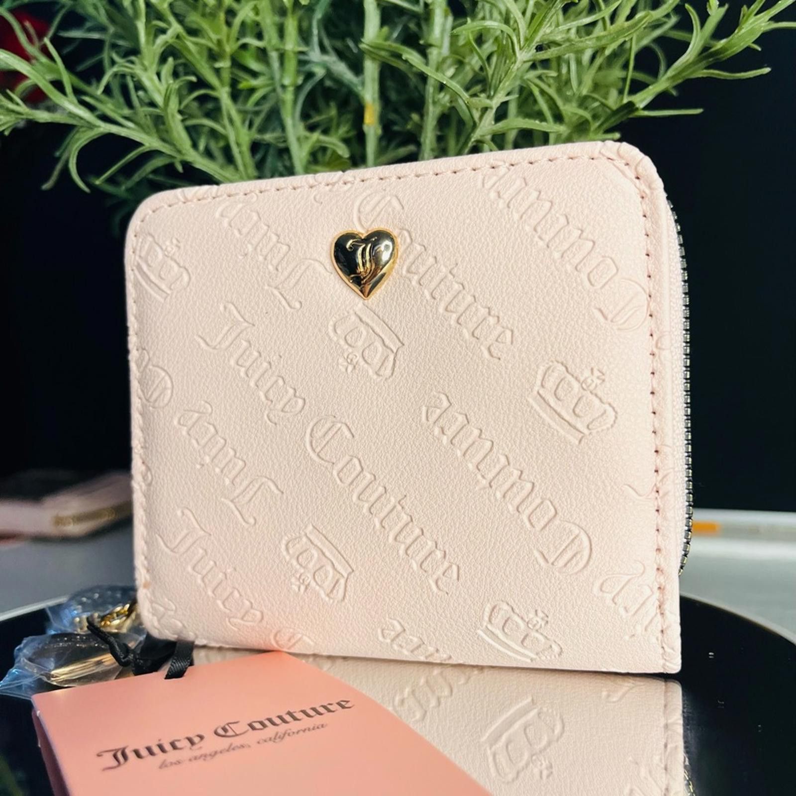 Juicy Couture Jeans Juicy Couture Pink Not Your Babe Powder Blush Zip Wallet NWT Size ONE SIZE - 2 Thumbnail