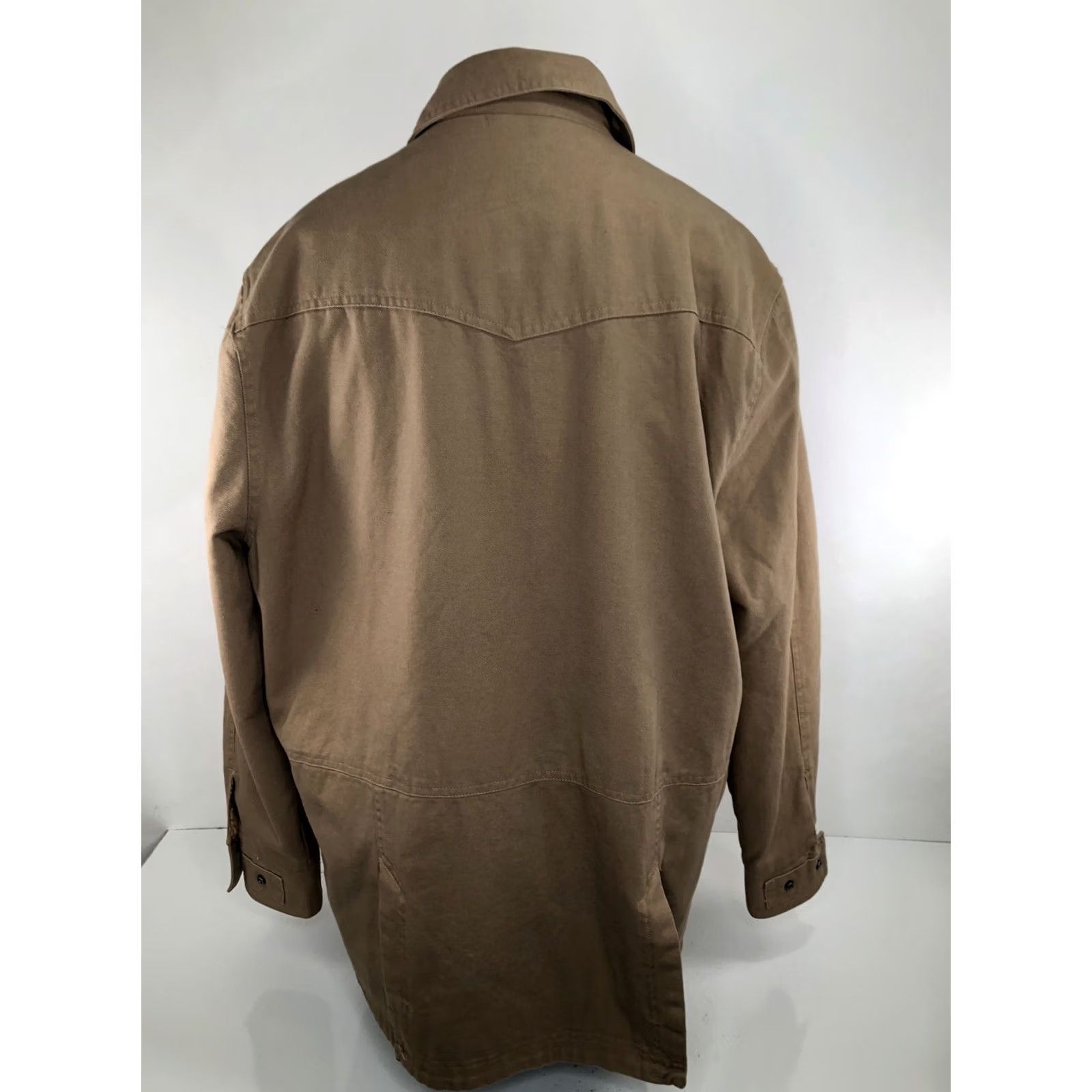 Vintage Powder River Billings Canvas Jacket - XXL Western Chore Coat Mens Tan/Brown Exc. Jacket Size US XXL / EU 58 / 5 - 7 Thumbnail