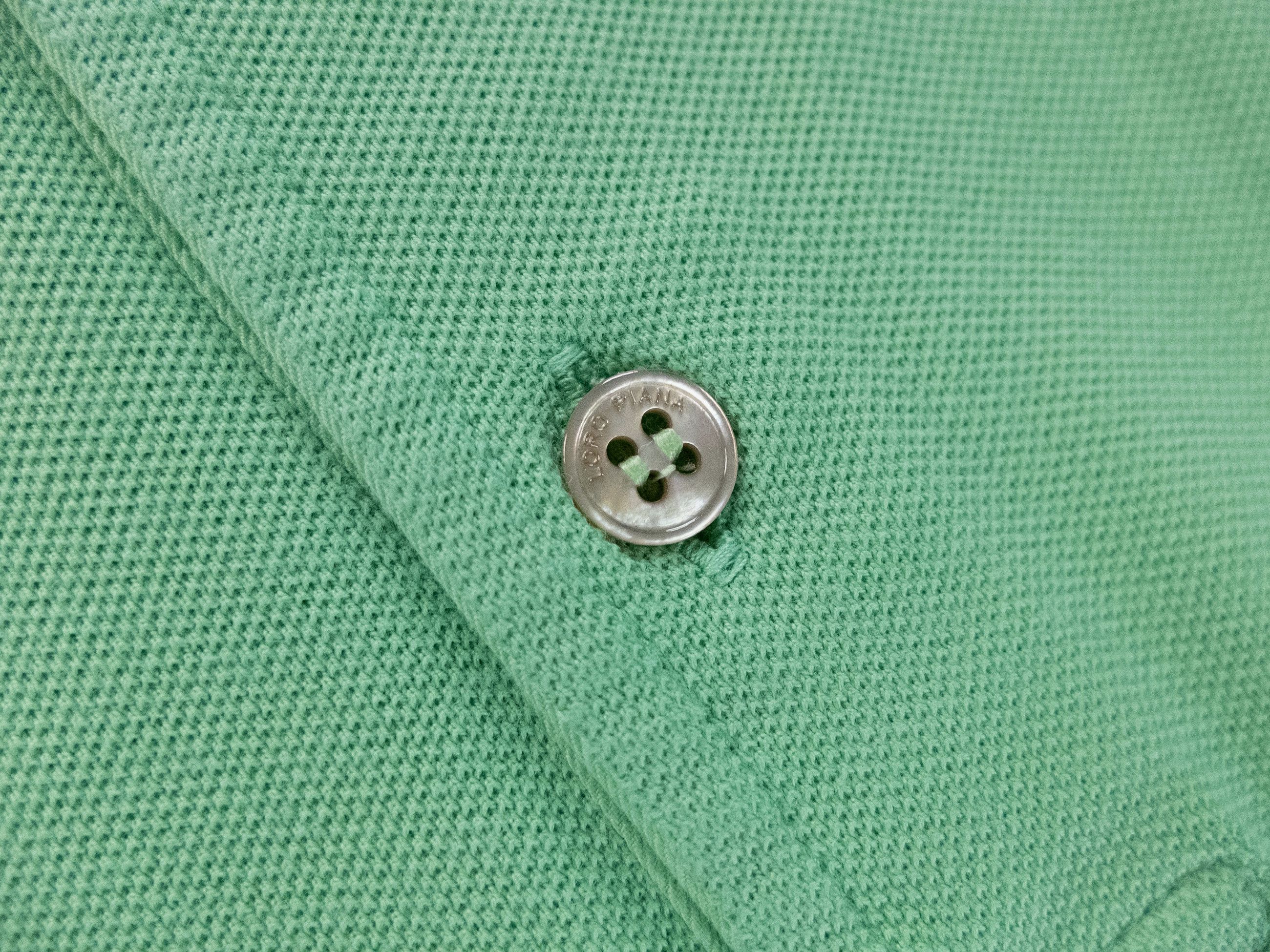 Loro Piana LORO PIANA solid green pique cotton polo shirt Large NWT Size US L / EU 52-54 / 3 - 5 Thumbnail