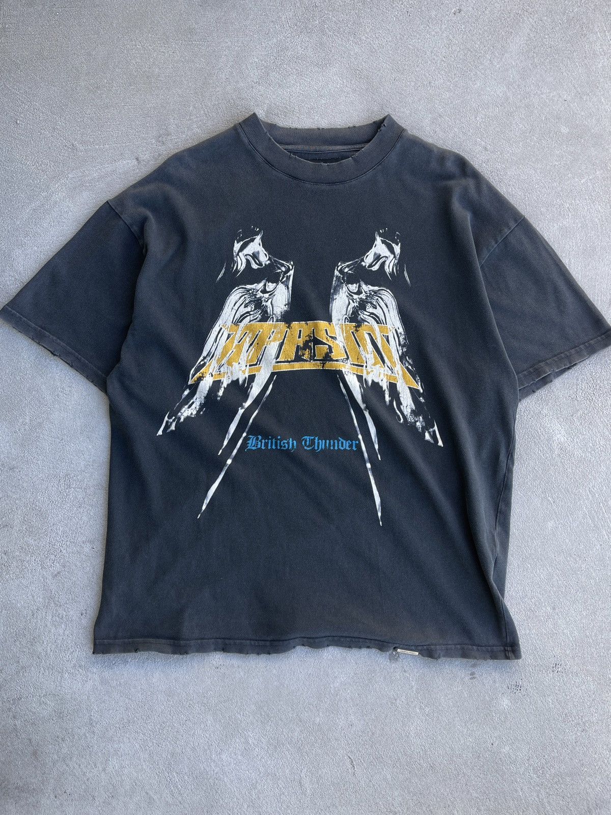 image of Represent Clo Represent British Thunder Vintage Tee in Vintage Black, Men's (Size Medium)