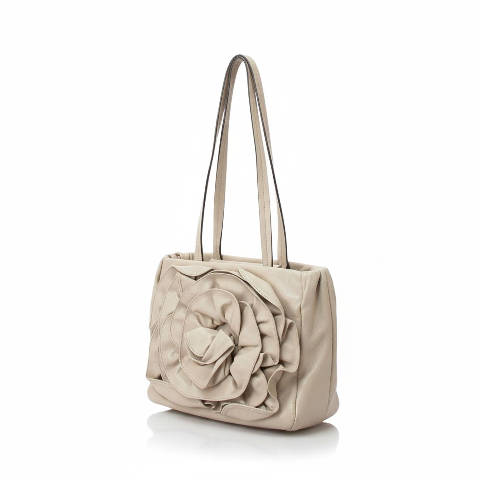 Saint Laurent Paris Saint Laurent - Beige Leather Handbag Floral Size ONE SIZE - 1 Thumbnail