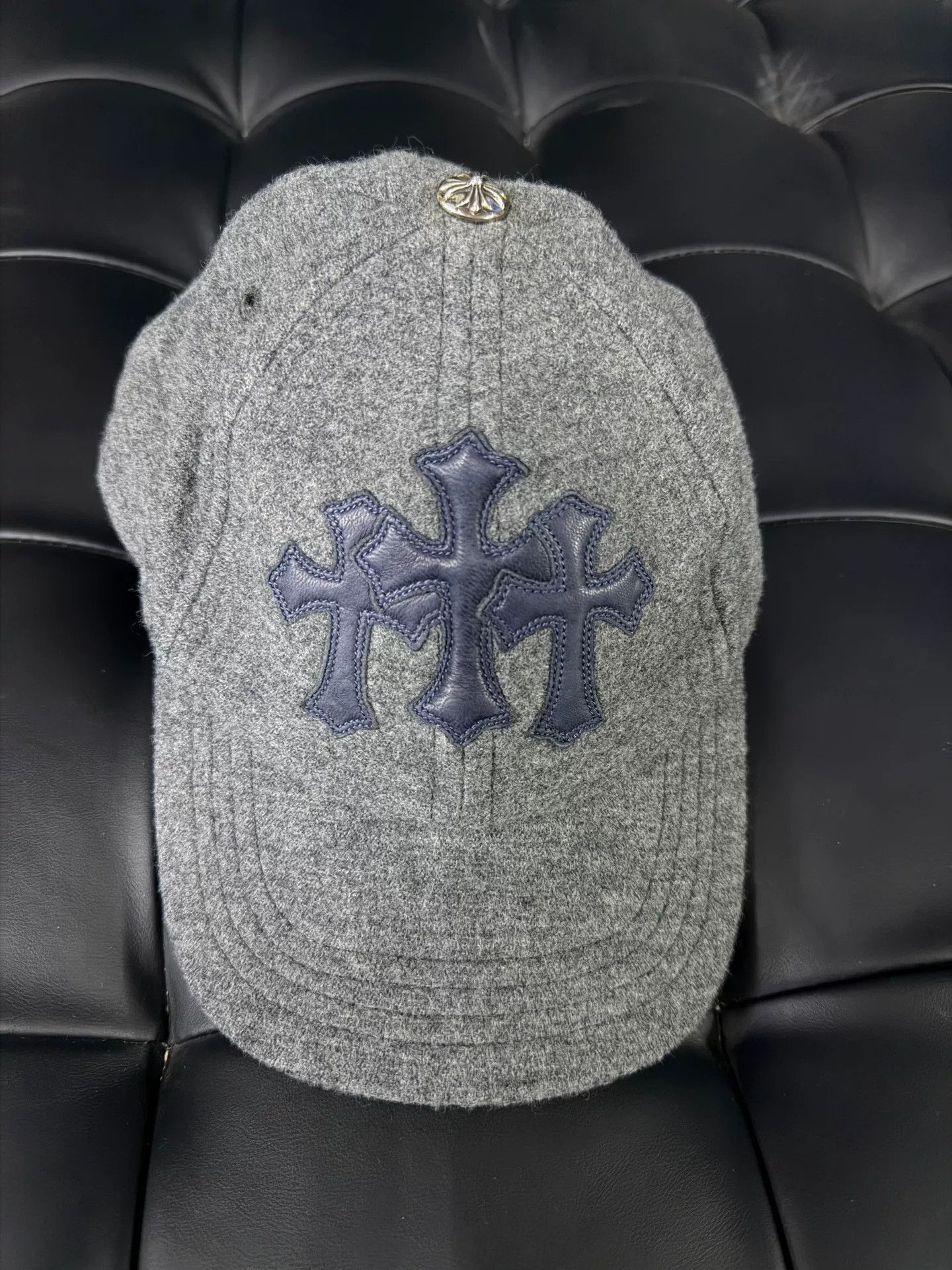 Chrome Hearts Chrome Hearts Cashmere Cross Baseball Hat Size ONE SIZE - 1 Thumbnail
