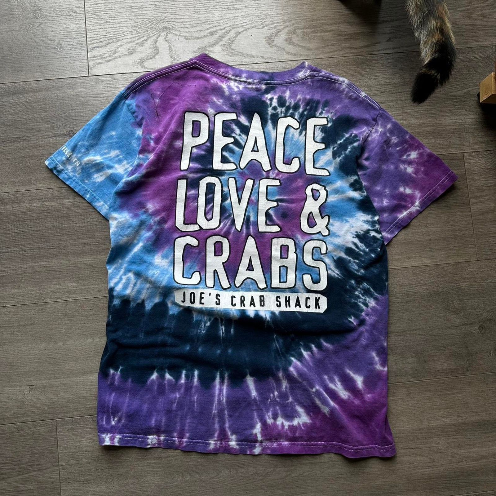 Vintage Vintage Joes Crab Shack Funny Peace Tie Dye Graphic Shirt Size US M / EU 48-50 / 2 - 5 Thumbnail