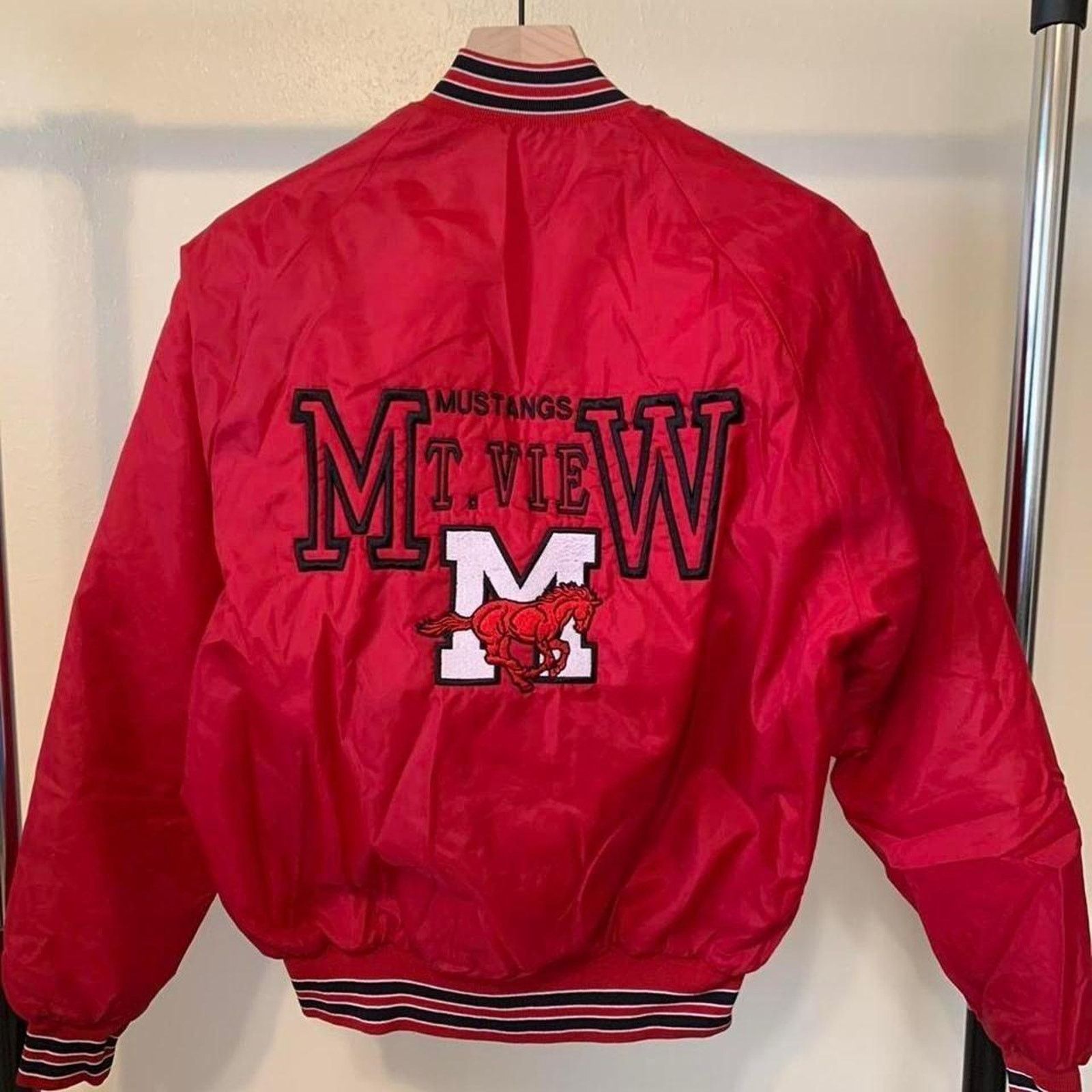 Other Vintage 90s Mustangs MW Collage varsity jacket Size US M / EU 48-50 / 2 - 1 Thumbnail