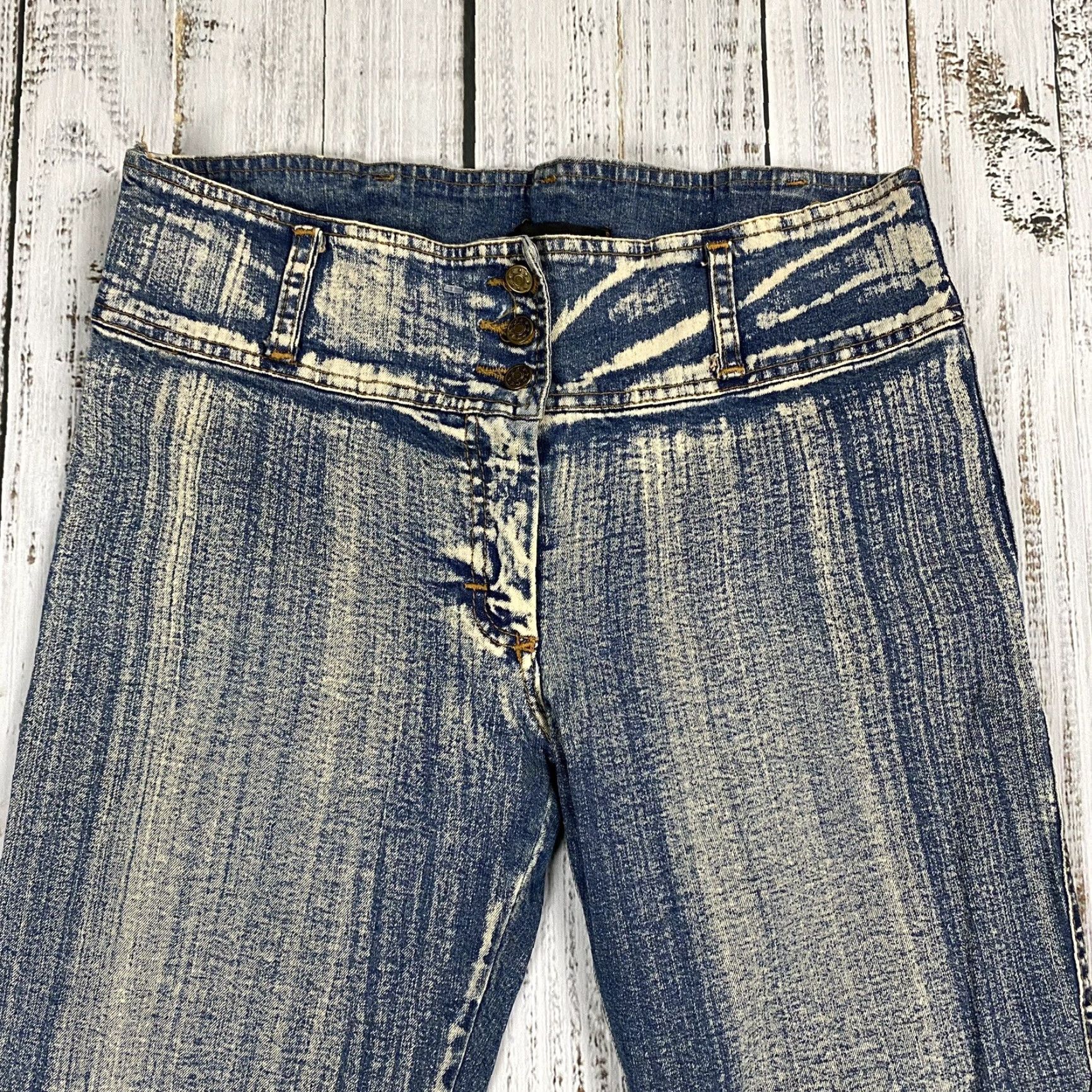 Vintage VINTAGE DAYTONA Jeans Flare Women Size 32 Blue 80s Distressed 34 Inseam Women's Vintage Jeans Daytone 80s Italy Style Flare Womens Jeans Size 24" / US 00 / IT 34 - 2 Thumbnail