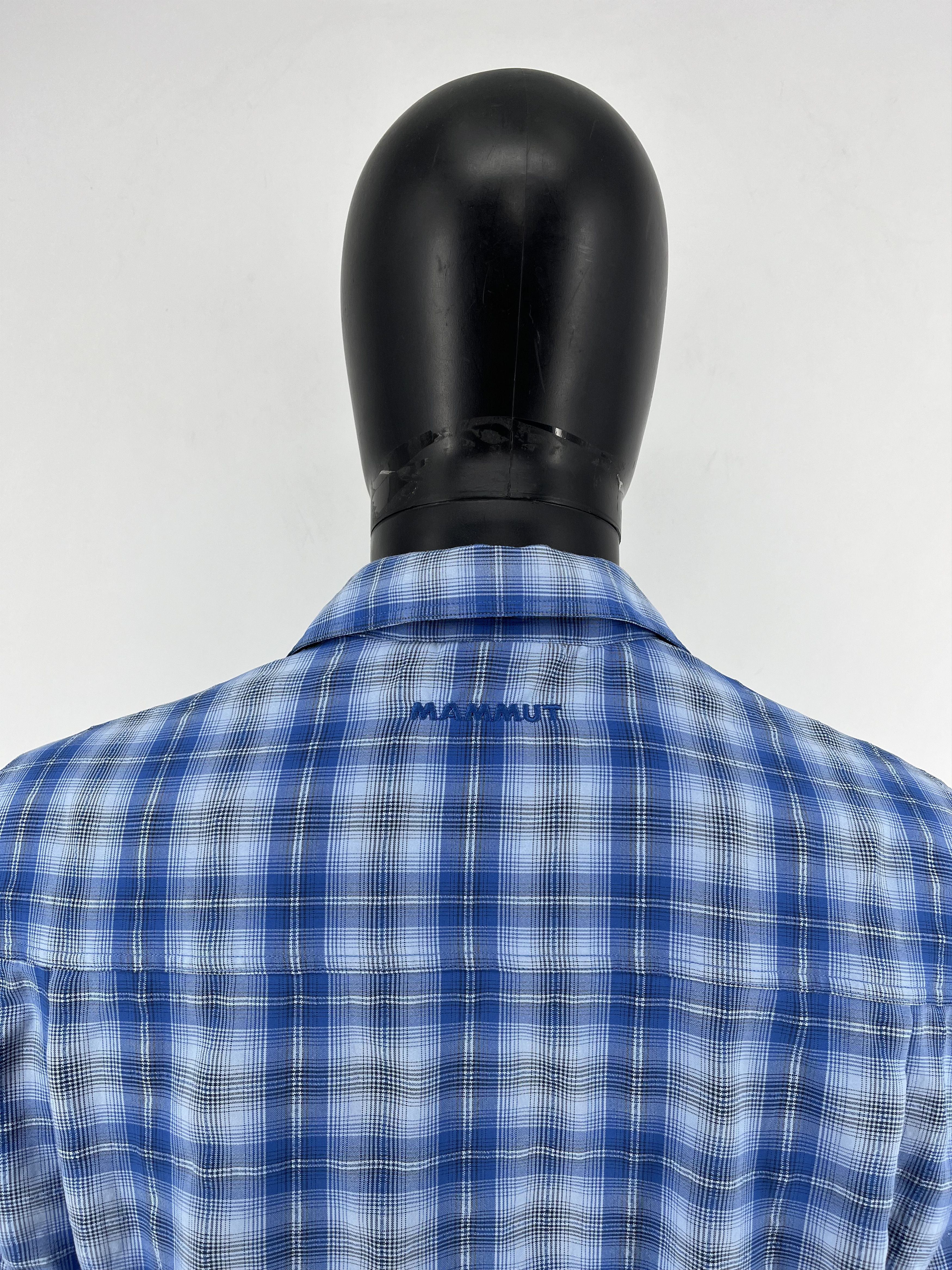 Mammut Mammut Mens L Blue Plaid Short Sleeve Button Up Shirt Shirt Size US L / EU 52-54 / 3 - 12 Thumbnail