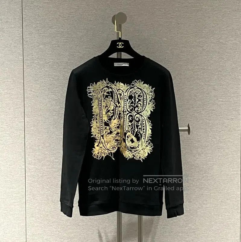 Balmain Balmain Black Cotton Printed Long Sleeve Tee . Size M / US 6-8 / IT 42-44 - 1 Thumbnail