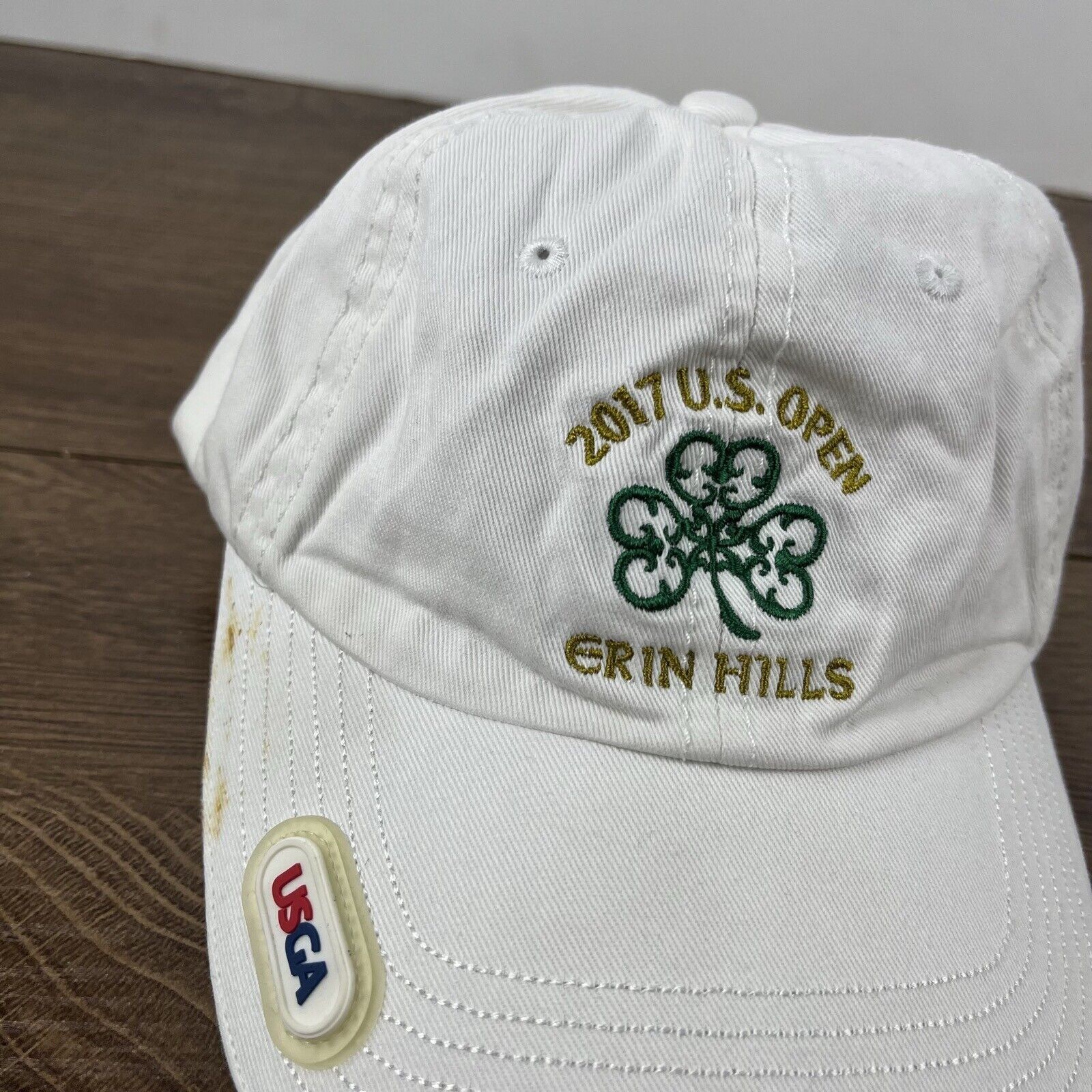 Other Erin Hills Hat 2017 US Open Hat White Cap Hat Adjustable Hat Size ONE SIZE - 7 Thumbnail