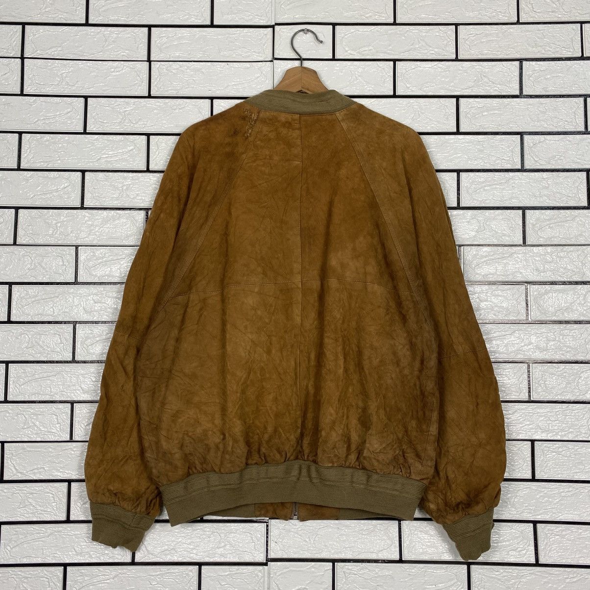 Japanese Brand 📌Vintage Genuine Leather Bomber Jacket Unbrand Issey Miyake Size US M / EU 48-50 / 2 - 9 Thumbnail
