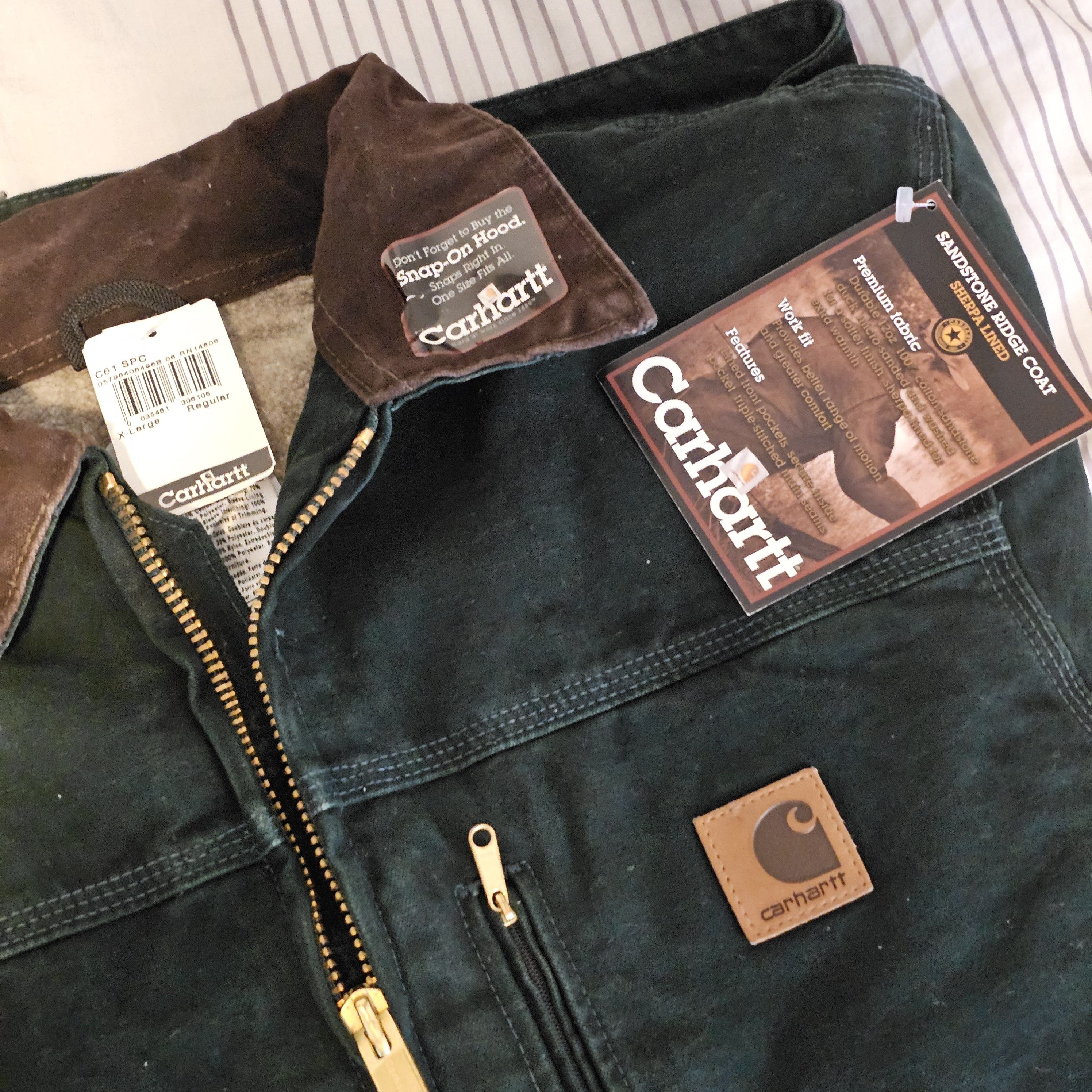 Carhartt vtg NEW Carhartt C61 SPC Sandstone Ridge Coat XL Green Size US XL / EU 56 / 4 - 3 Thumbnail