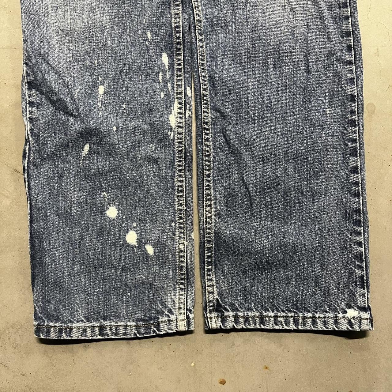 Japanese Brand × Vintage Vintage Y2K Grunge Paint Splatter Medium Wash Denim Jeans! Size US 35 - 5 Thumbnail