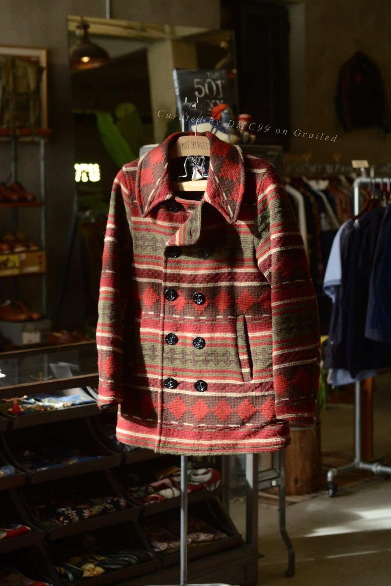Johnson Woolen Mills Johnson Woolen Mills Totem Woven Wool Coat Size S / US 4 / IT 40 - 1 Thumbnail