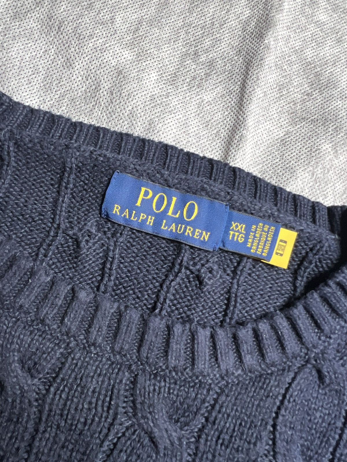 Polo Ralph Lauren Classic Cable Sweater Polo Blue Size US XXL / EU 58 / 5 - 5 Thumbnail