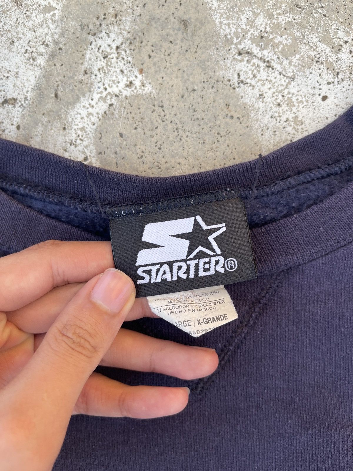 Starter × Vintage Vintage Y2K Faded Navy Starter Crewneck Size US XL / EU 56 / 4 - 8 Thumbnail