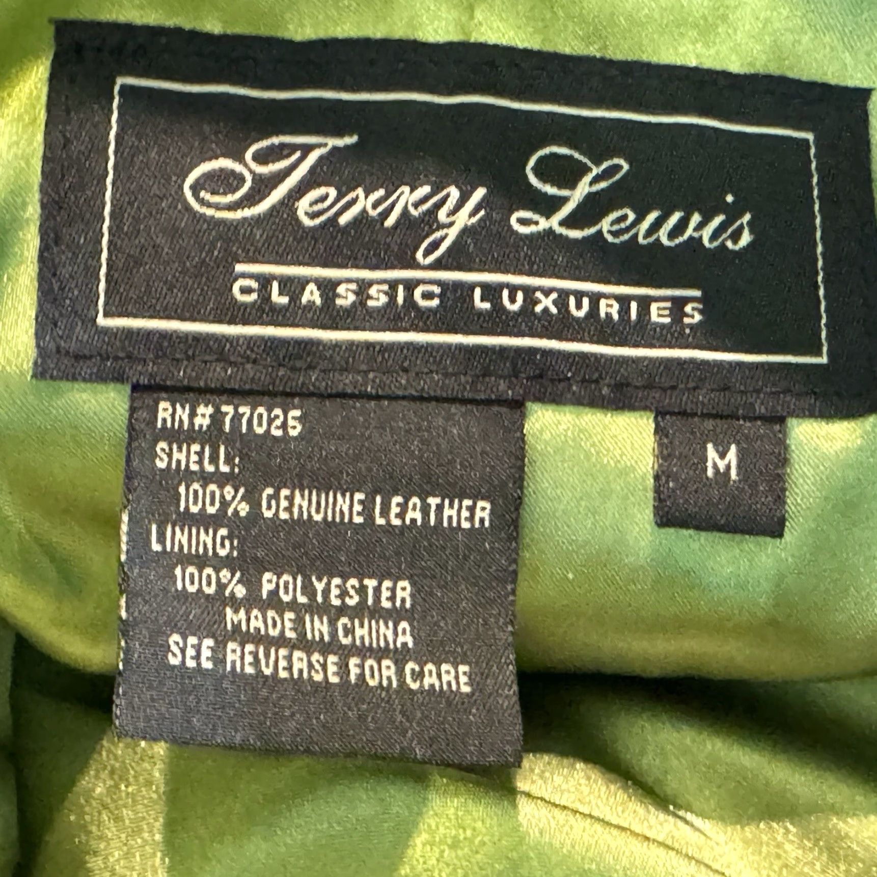 Vintage Terry Lewis Womens Leather Jacket Size Medium Green Button Front Roll Cuff Lined Jacket Size M / US 6-8 / IT 42-44 - 7 Thumbnail