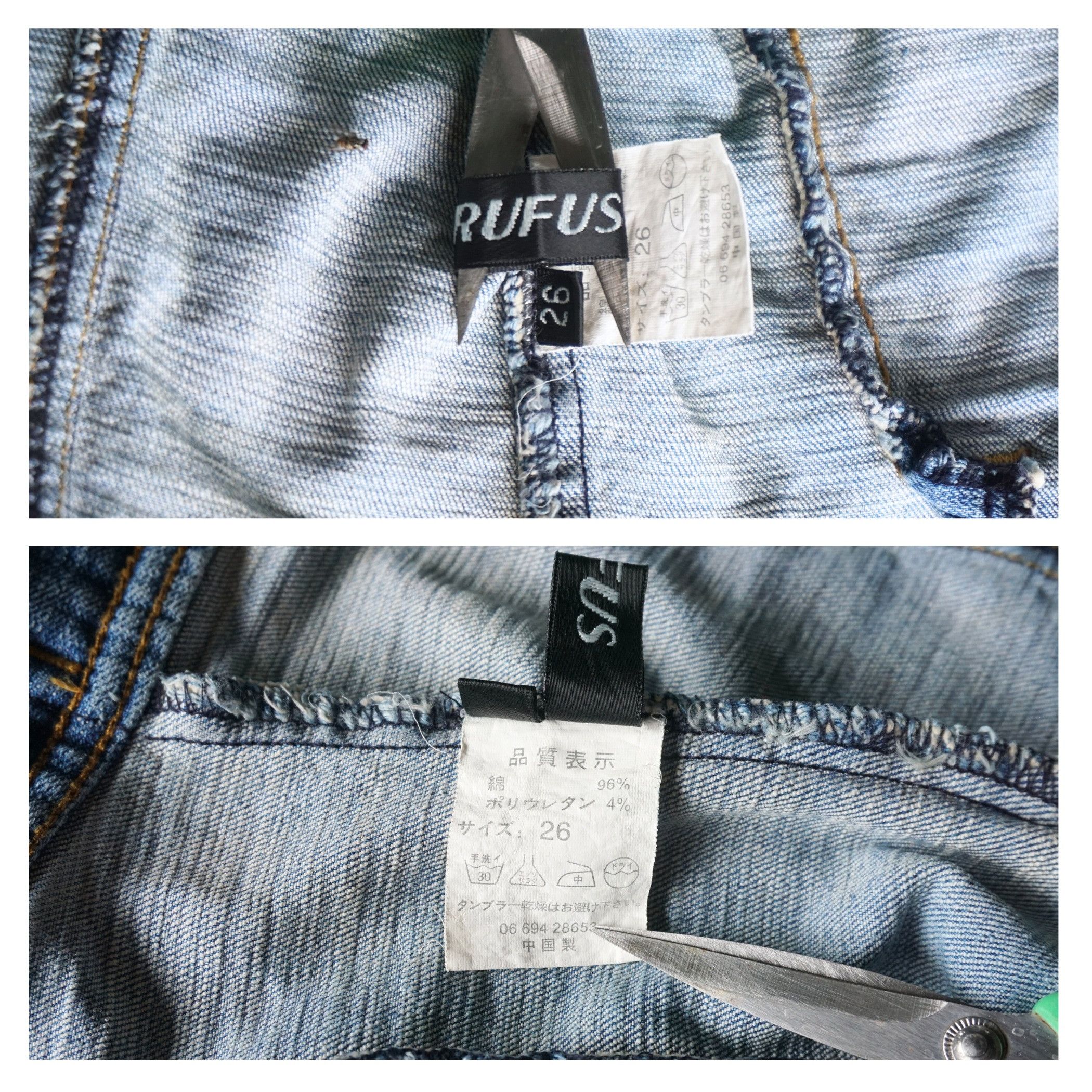 Japanese Brand RUFUS Button-Up Distressed Denim Jacket Size S / US 4 / IT 40 - 9 Thumbnail