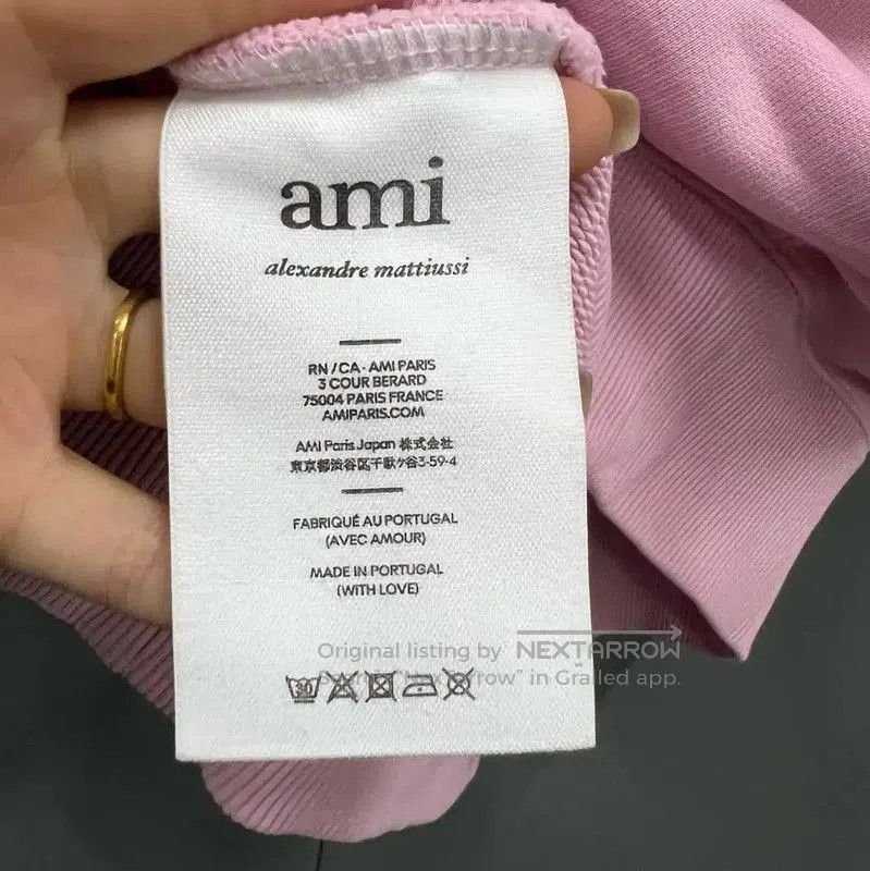AMI AMI Pink Cotton Cropped Sweatshirt for Women . Size XS / US 0-2 / IT 36-38 - 4 Thumbnail
