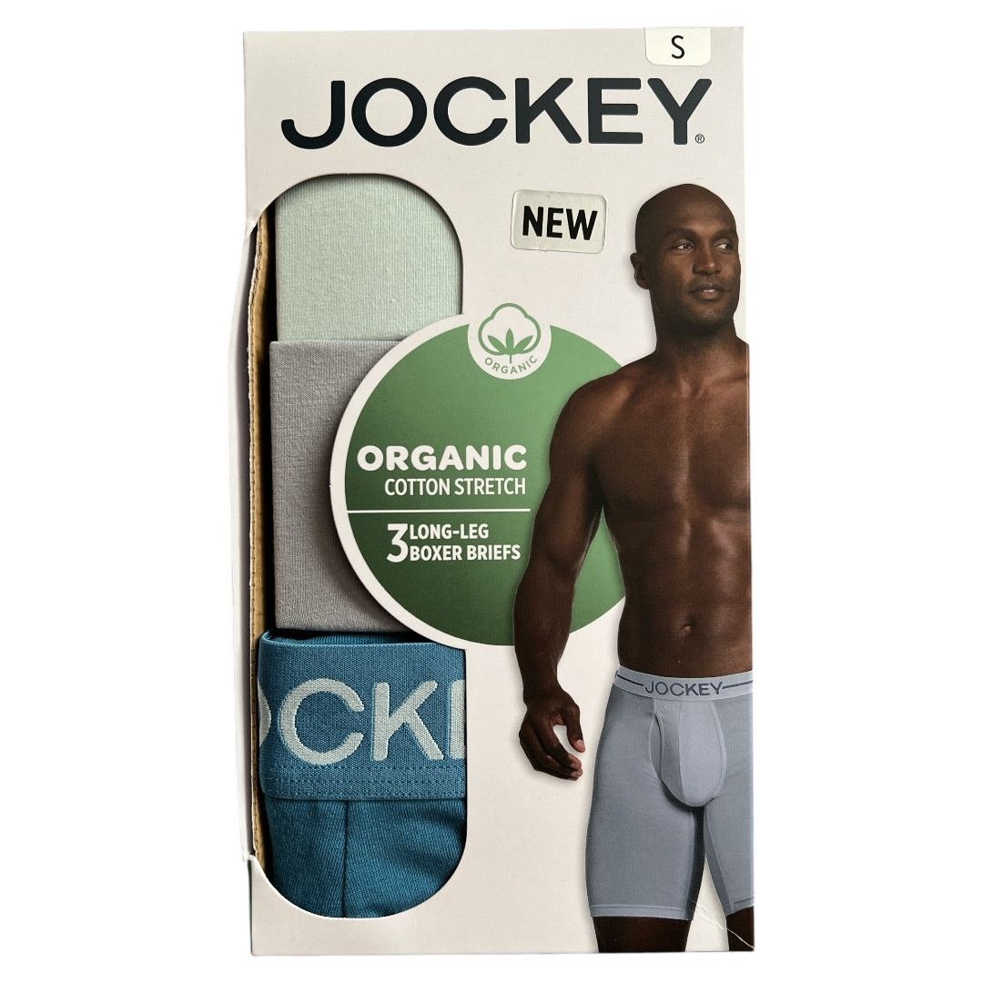 Jockey LOT 3 JOCKEY 9.5" Long Leg Boxer Brief-3 Pack, S Size ONE SIZE - 7 Thumbnail