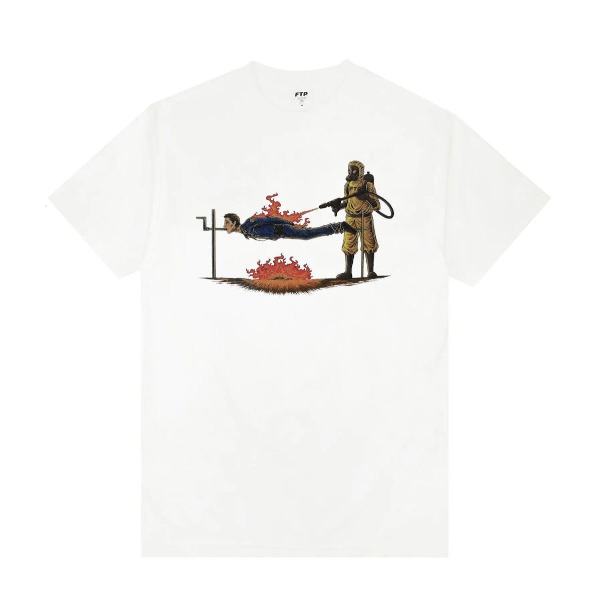 Fuck The Population FTP Pig Roast Tee White Sz L Size US L / EU 52-54 / 3 - 1 Thumbnail