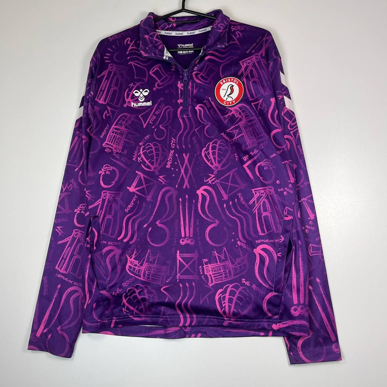 Hummel Hummel Bristol City Training Top Half Zip Purple Mens Size S Size US S / EU 44-46 / 1 - 1 Thumbnail