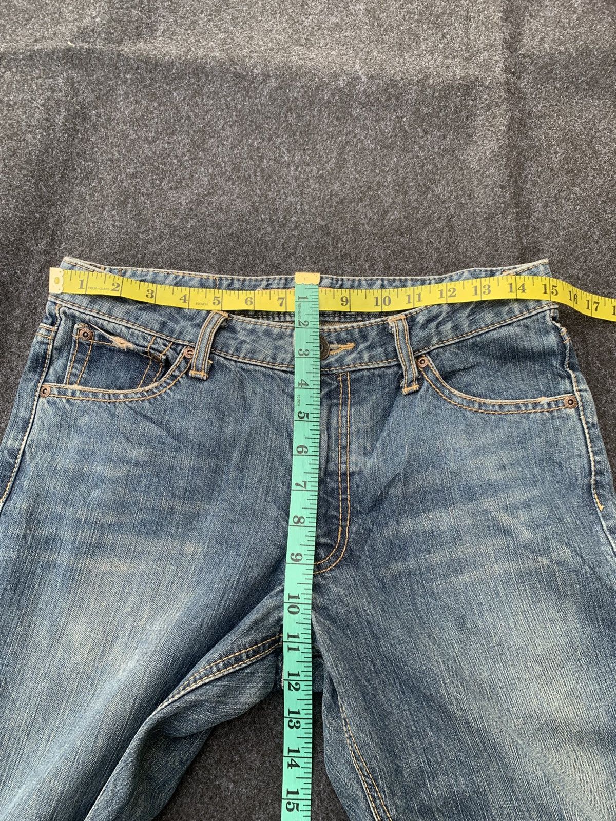 Japanese Brand Rare Semi Flare Back Rush Jeans | Iconic Look Size US 30 / EU 46 - 8 Thumbnail