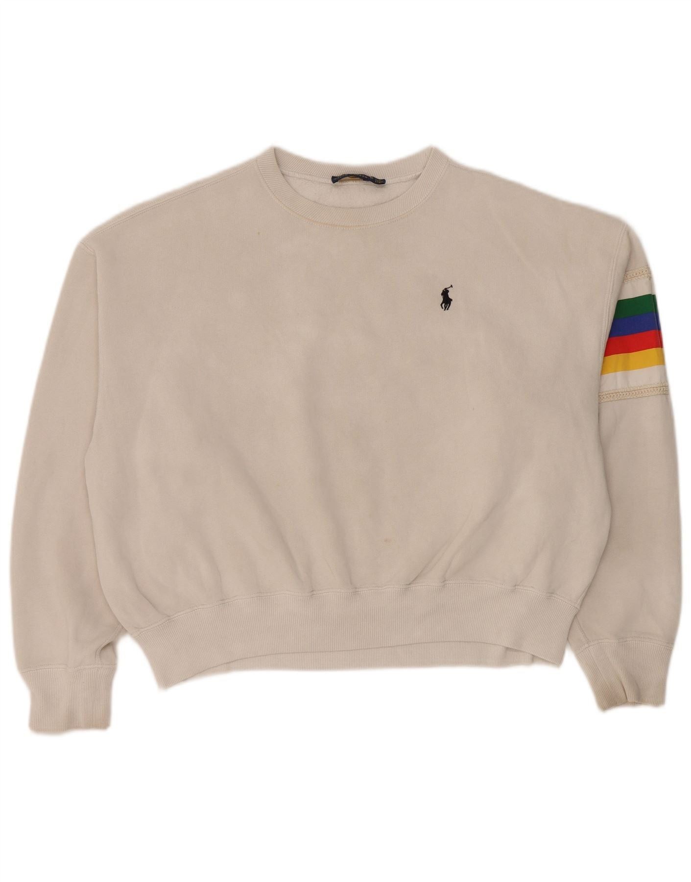 Polo Ralph Lauren Womens Graphic Sweatshirt Jumper UK 14 Medium Grey Size XL / US 12-14 / IT 48-50 - 1 Thumbnail