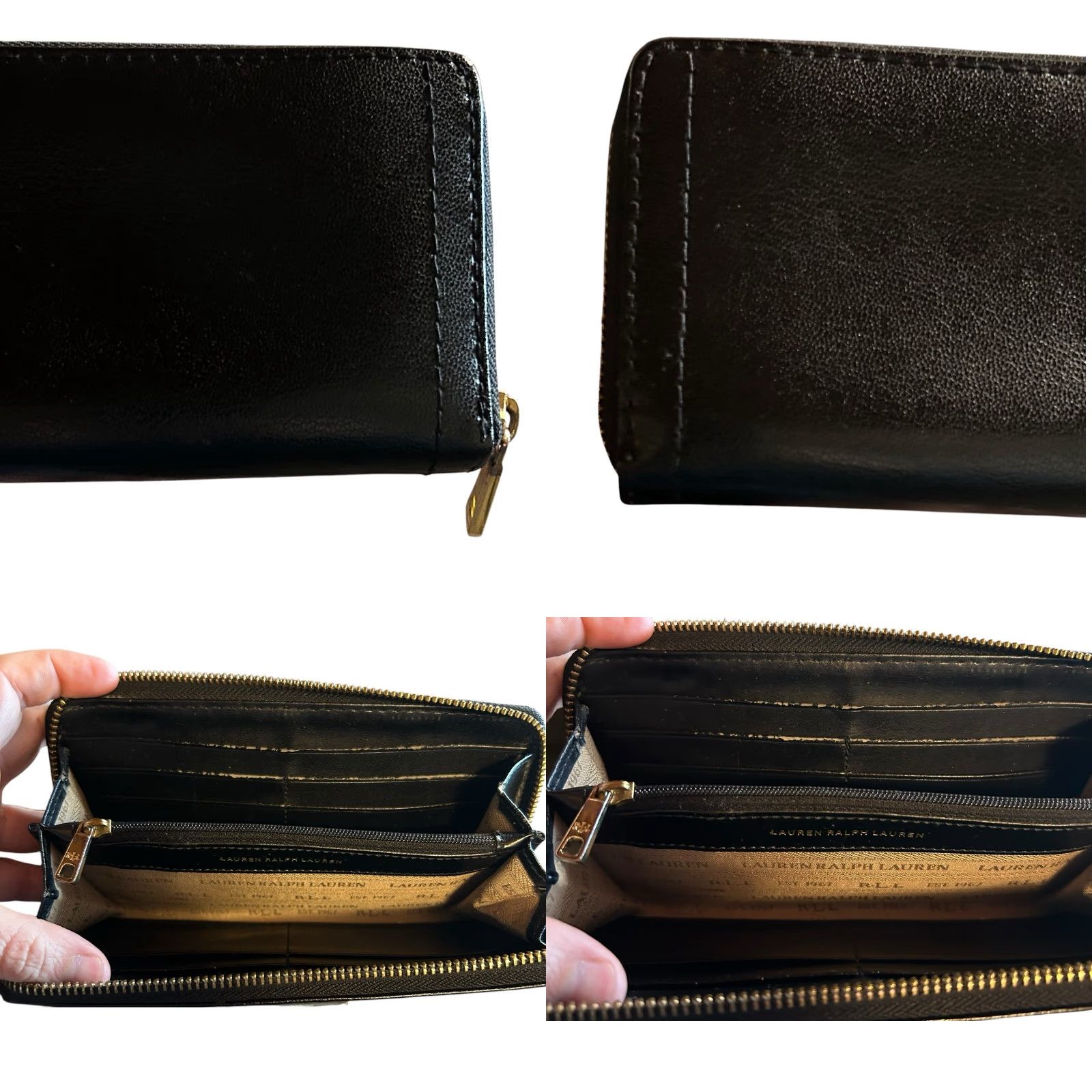 Ralph Lauren Lauren Ralph Lauren Wallet Women Full Zip Leather Credit Card Black Large Vintage? No Size ONE SIZE - 8 Thumbnail