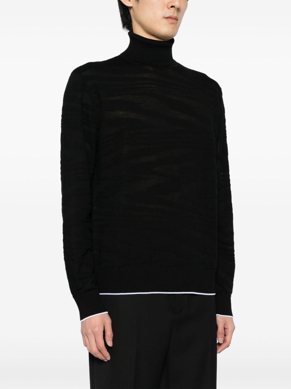 Missoni o1y0225 Turtleneck Sweatshirt in Black Size US M / EU 48-50 / 2 - 3 Thumbnail