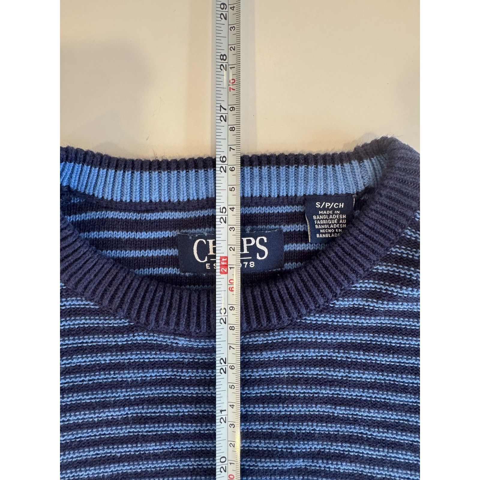 Chaps Chaps Sweater Striped Crewneck Pullover Classic Knit Size US S / EU 44-46 / 1 - 6 Thumbnail