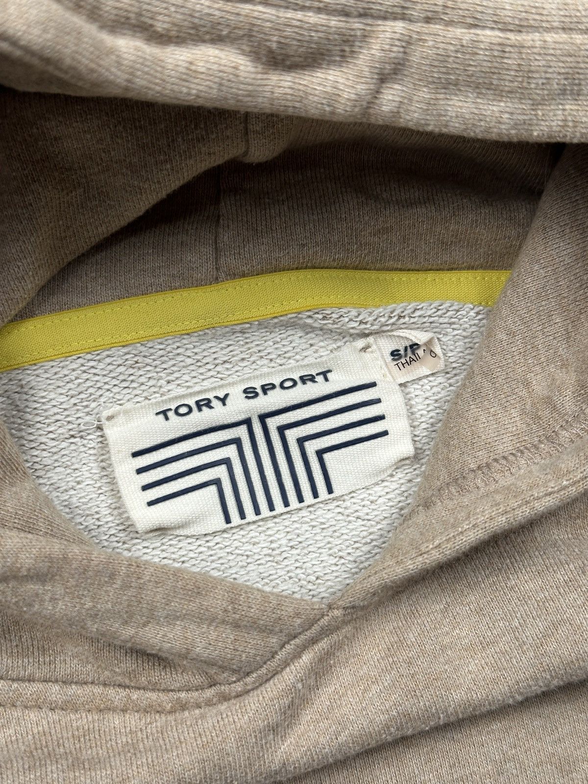 Tory Burch Tory Burch Sport Minimalist Beige Cropped Hoodie Athleisure Size S / US 4 / IT 40 - 7 Thumbnail