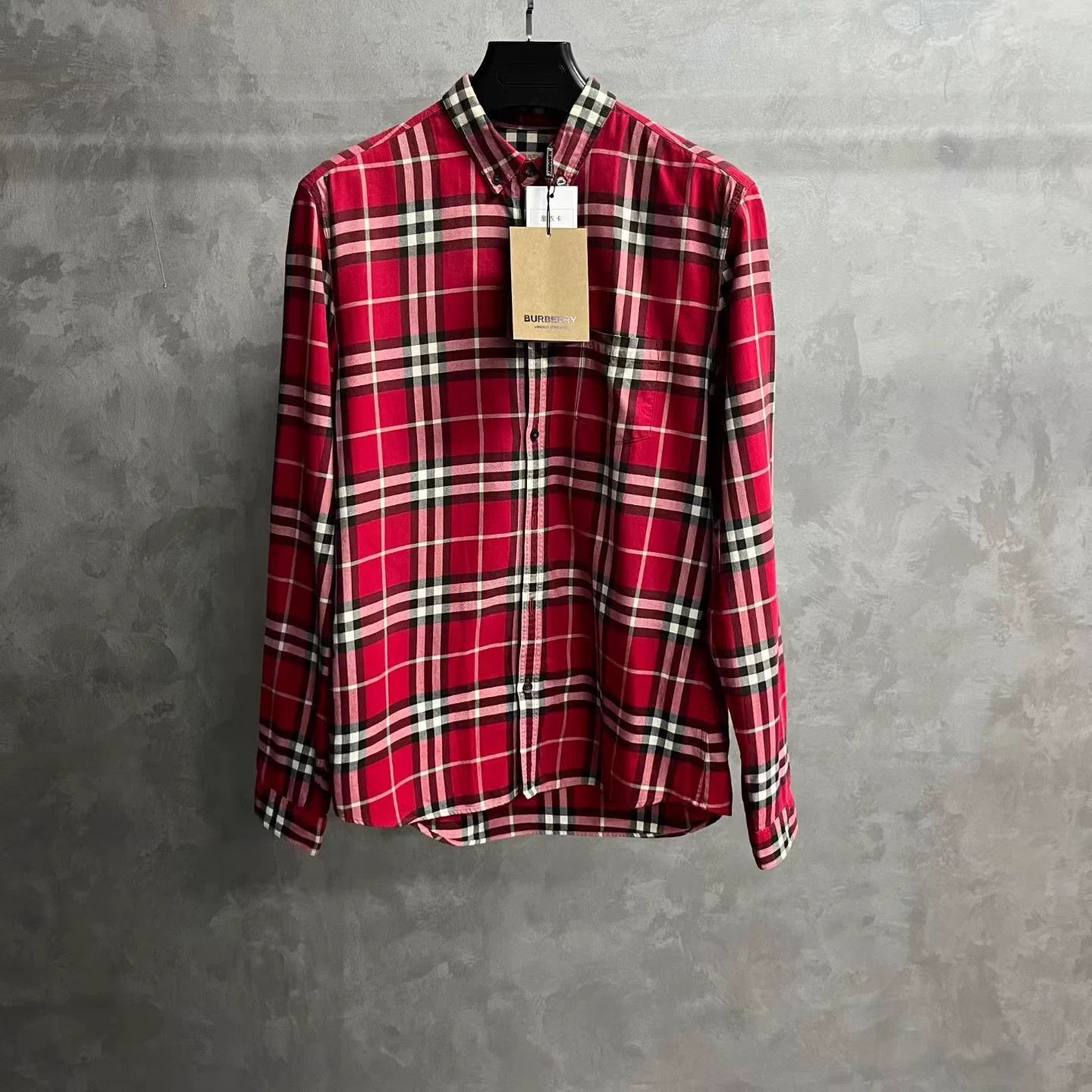 Burberry Burberry Fuchsia Check Cotton Poplin Shirt M BNWT Size US M / EU 48-50 / 2 - 1 Thumbnail